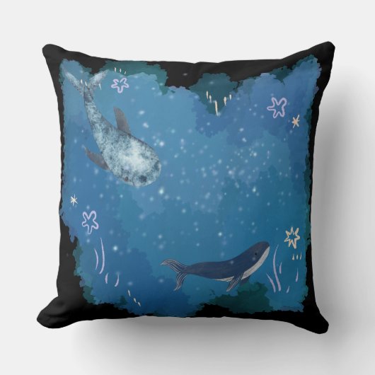 Coussin Monde sous-marin (Recto)