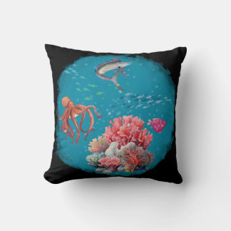 Coussin Monde sous-marin