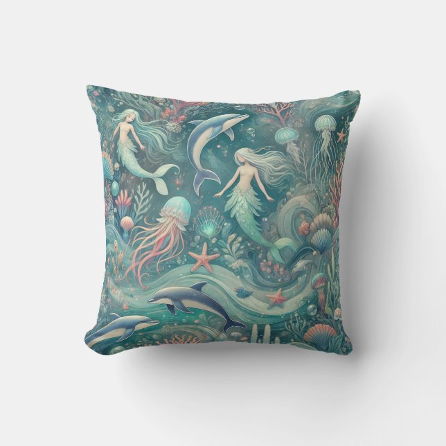 Coussin Monde sous-marin fantastique (Recto)