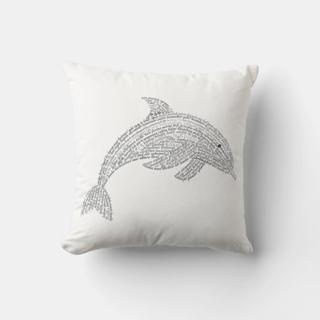 Coussin mondial de dauphins (Recto)