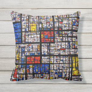 Coussin Mondrian sur la grunge