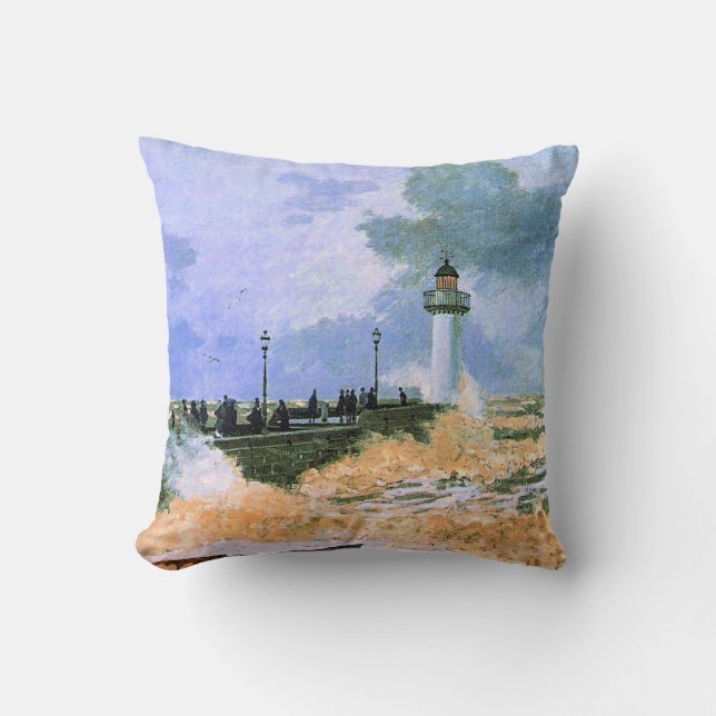Coussin Monet - La Jetée au Havre, (Recto)