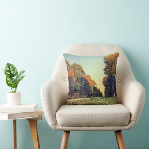 Coussin Monet - La route de Chailly à Fontainebleau