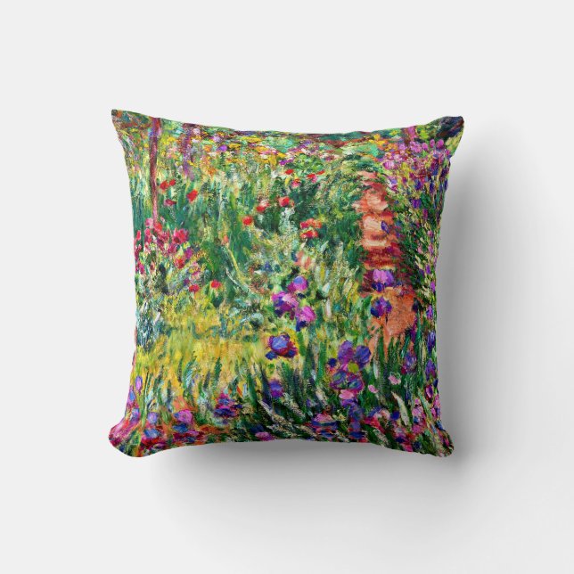 Coussin Monet - Le jardin d'Iris à Giverny (Recto)