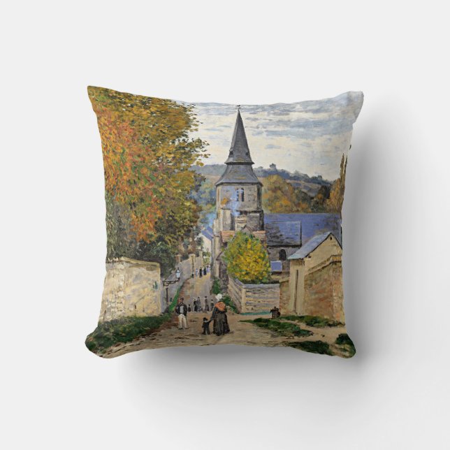 Coussin Monet - Rue de Sainte-Adresse, art, (Recto)