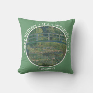 Coussin Monet's Water-Lily Pond et Footbridge Party Items