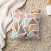 Coussin Monnaie d'or Rose moderne triangles métalliques gé (Couverture)