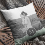 Coussin Monnaie Pastel minimaliste Nom et photo personnali<br><div class="desc">Monnaie Pastel minimaliste Nom et photo personnalisés</div>