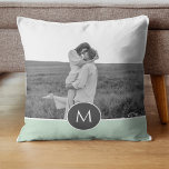 Coussin Monnaie Pastel minimaliste Nom et photo personnali<br><div class="desc">Monnaie Pastel minimaliste Nom et photo personnalisés</div>