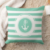 Coussin Monnaie Vert & Blancs Ancre nautique (Couverture)