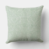Coussin Monnaie vert Damask GradeA Coton Throw Pillow 20x2 (Verso)
