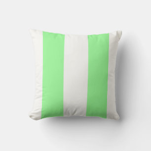 Coussin Monnaie verte et blanche Énorme Motif à rayures