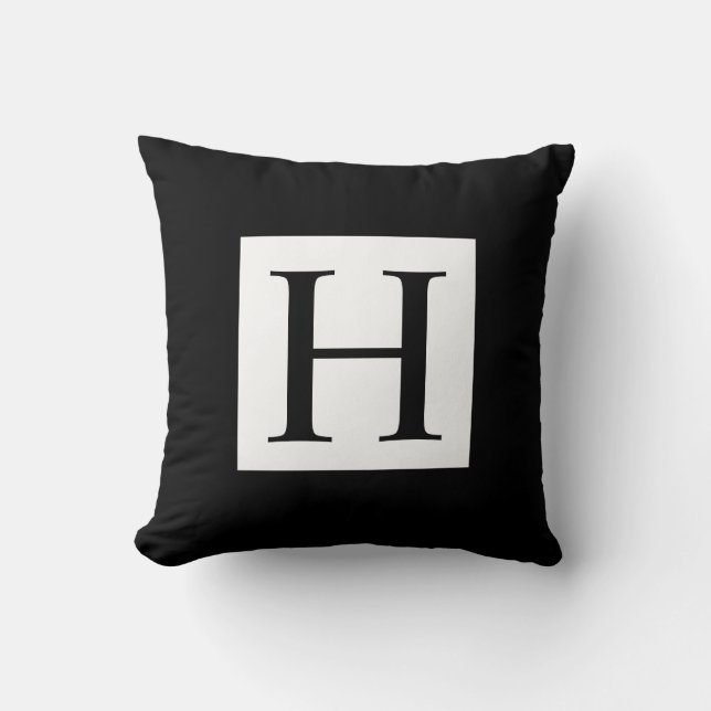 COUSSIN MONOCHROME DE JET DE MONOGRAMME DE LA (Recto)