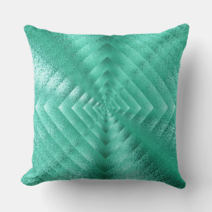 Coussin Monochromie géométrique Mint vert Tiffany