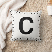 Coussin MONOGRAM BLANC NOIR SPOT DOUBLESSÉ Cushion (Couverture)
