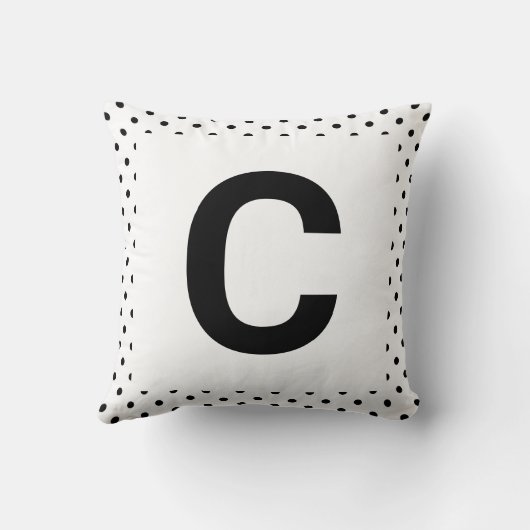 Coussin MONOGRAM BLANC NOIR SPOT DOUBLESSÉ Cushion (Verso)