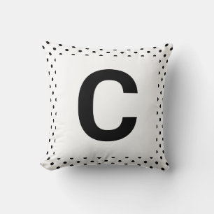 Coussin MONOGRAM BLANC NOIR SPOT DOUBLESSÉ Cushion