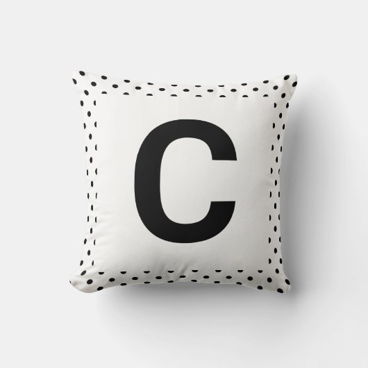 Coussin MONOGRAM BLANC NOIR SPOT DOUBLESSÉ Cushion (Recto)