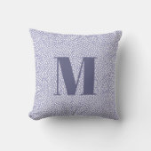 Coussin Monogram Blue Simple Painted Dots Pattern (Recto)