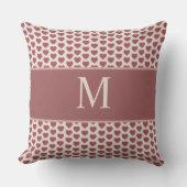 Coussin Monogram Retro Hearts Pink Burgundy (Recto)