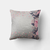 Coussin Monogram Silver Navy Rosegold Girly Newlyweds Cade (Verso)