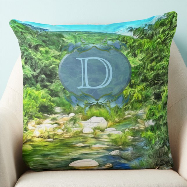 Coussin Monogram Vallarta River South 0366 (Créateur téléchargé)
