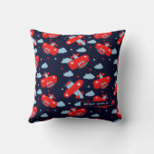 Coussin Monograme des Red and Blue Planes et des Clouds (Verso)