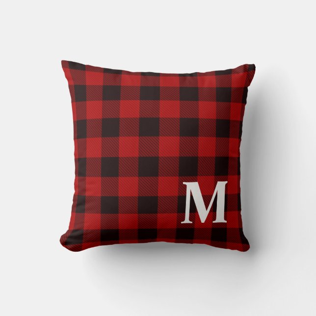 Coussin Monogramme à carreaux Buffalo 2 (Recto)