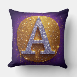 Coussin Monogramme A Initiale Diamant Or