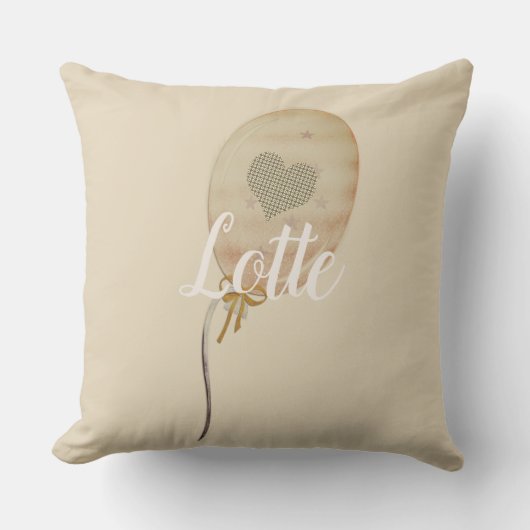 Coussin Monogramme Ballon en Forme de Coeur (Recto)