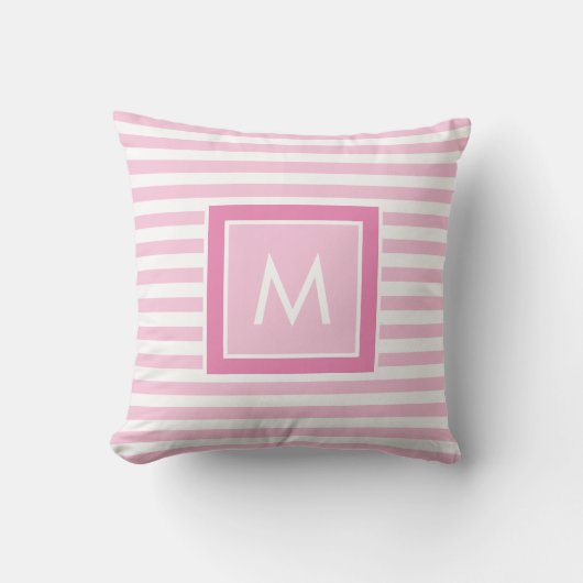 Coussin Monogramme bébé personnalisé (Recto)
