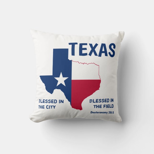 Coussin Monogramme bénit de l'Écriture chrétienne TEXAS (Recto)