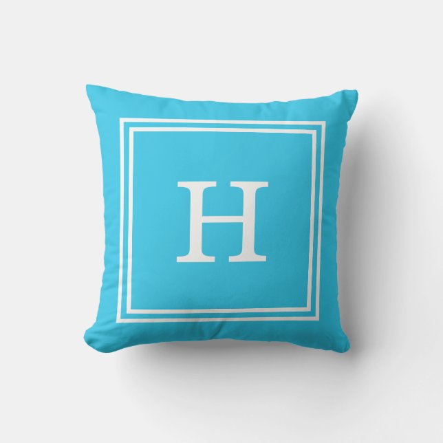 Coussin Monogramme bleu (Recto)