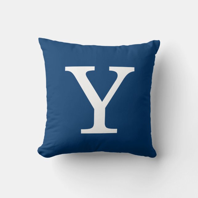 Coussin Monogramme bleu foncé (Recto)