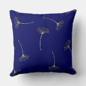 Coussin Monogramme bleu foncé et or élégant (Verso)