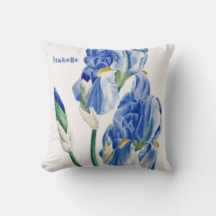 Coussin Monogramme bleu Irises