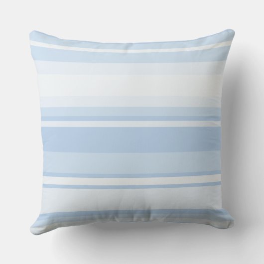 Coussin Monogramme Bleu rayures (Verso)