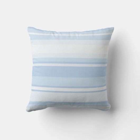 Coussin Monogramme Bleu rayures (Verso)