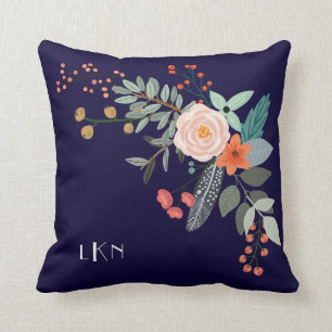 Coussin Monogramme botanique
