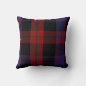 Coussin Monogramme BROWN Tartan bleu rouge Mariage des jeu (Verso)