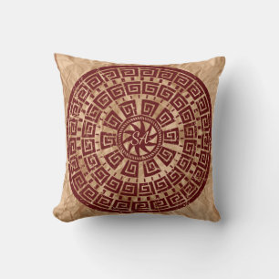 Coussin Monogramme Brown vintage et marron