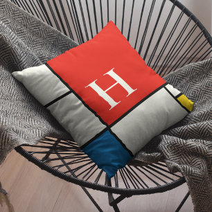 Coussin Monogramme Carré De Stijl Inspiré