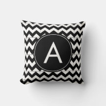 Monogramme Chevron Noir Blanc Moderne