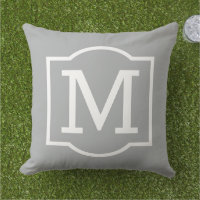 Monogramme classique gris blanc entre parenthèses