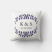 Coussin Monogramme Couples| Navy Blue (Recto)