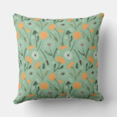 Coussin Monogramme Dandelion Orange Floral (Verso)