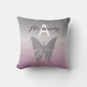 Coussin Monogramme d'argent et de violet (Recto)