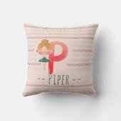 Coussin Monogramme de Ballerina Rose Brousse P - Art Perso (Verso)