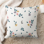 Coussin Monogramme de charme en fleurs (Couverture)