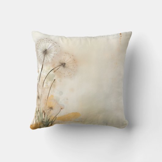 Coussin Monogramme de Dandelions Perturbés (Verso)